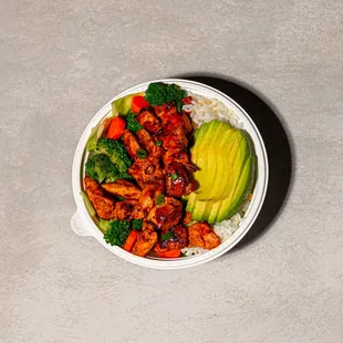 a bowl of food