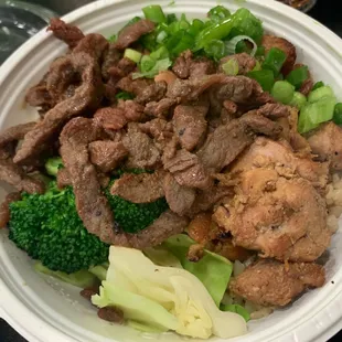 Half Regular 1/2 and 1/2 Bowl with No Sauce