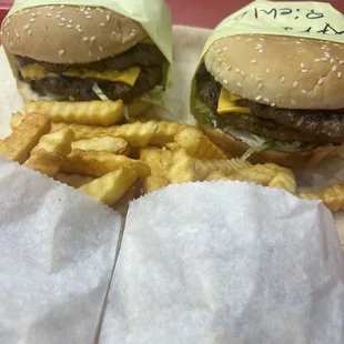 Double cheese burgers