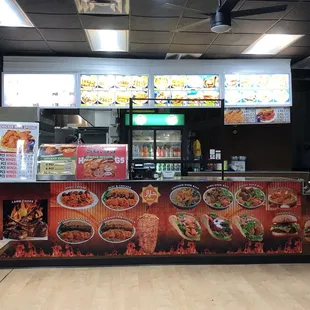 Nice clean counter. Easy to read menu.