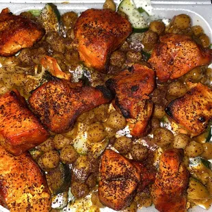 Mediterranean Chicken Tikka Kabab Salad.