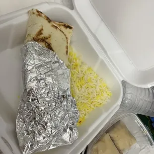 a plastic container filled with food