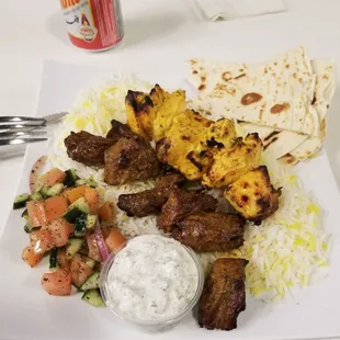 a plate of food on a table