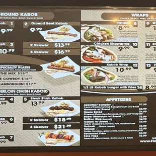 Menu (L) as of Jan 2023