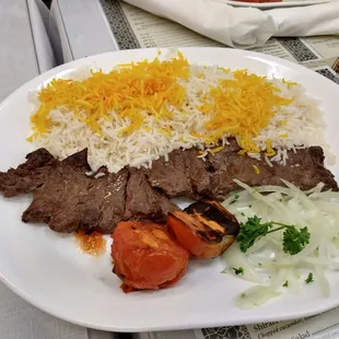 Beef tenderloin kebab