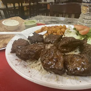 a plate of food on a table