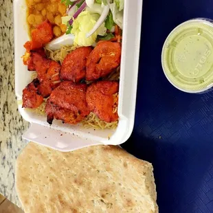 Chicken kabob with chickpea