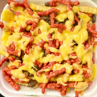 Hot Cheetos meat fries