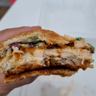 Inside the chicken slider