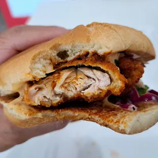 Inside the chicken slider