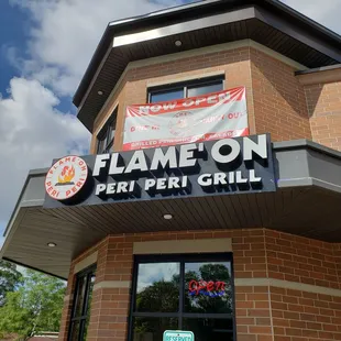 the front of the restaurant