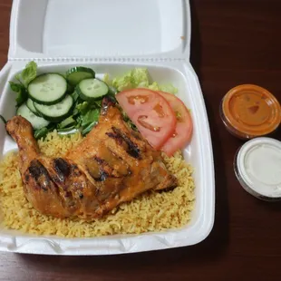 Chicken lunch special, $7.95