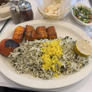 Sabzi Polo Salmon