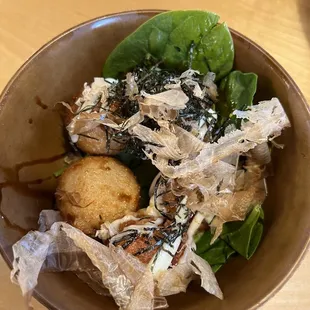 a bowl of food on a table