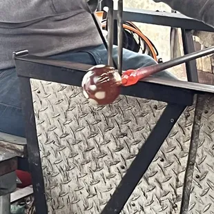 White dots and it will be clear when it cools down