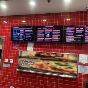 menus on the wall