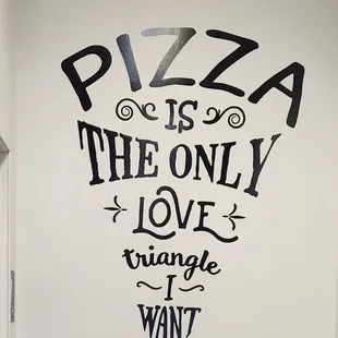 pizza is the only love triangle