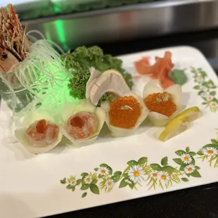 Sweet Shrimp &amp; Salmon Roe.