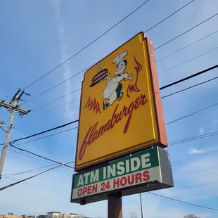 a sign for a restaurant