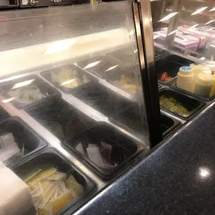 This is how the assembly line works. A Subway-like concept but your options are very limited.