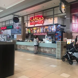 a woman in a stroller