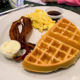 Kids combo | Half Belgian Waffle, Bacon &amp; Eggs | June 2023
