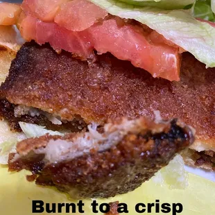 Way over done fish burger. I saw more burnt crust than fish. Super bummed because I wanted a fish burger so bad but don't to McD's!