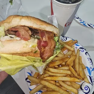 Bacon hamburger combo