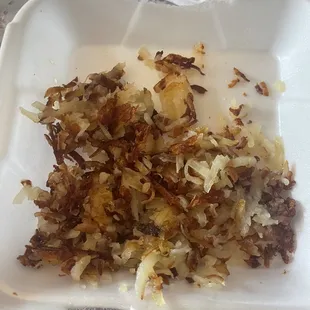 Second time I get the hash browns burned