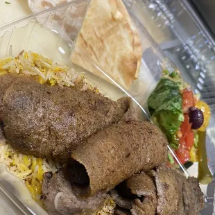 a meal in a plastic container