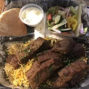 Lamb and Beef Shawarma Platter