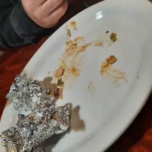 Empty plate from tiki frankie