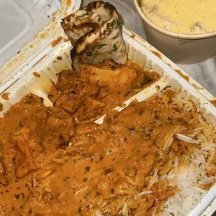 Butter chicken &amp; side of Black Pepper Chicken!