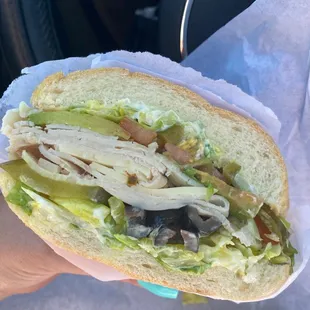 Turkey and cheese add avo