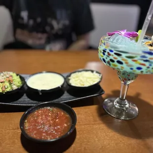 Signature Flaming Blue Margarita! Delicious and beautiful