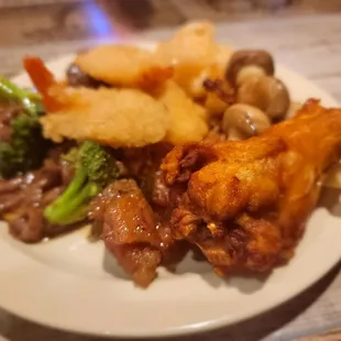 a plate of food on a table