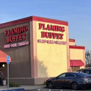 the front of flaming buffet