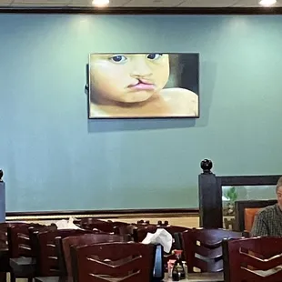 Horrible programs on the tvs like ads for a charity for children with hairlip.