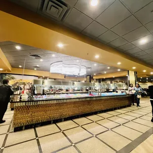 interior, sushi and sashimi