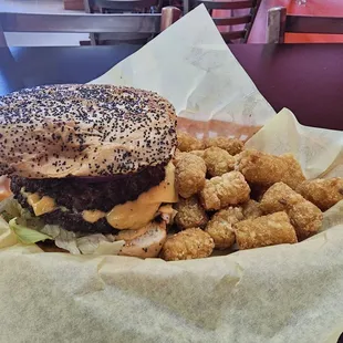#5 combo, with tater tots.