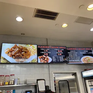 menus on the wall