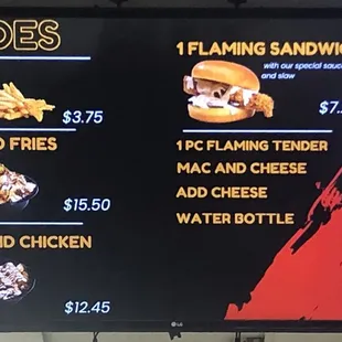 Sides and A La Carte Menu