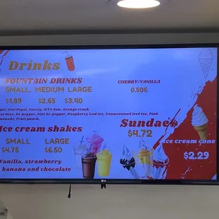 Beverages and Sweet treats