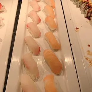 a variety of sushi
