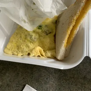 Omelets extra spinach extra mushroom