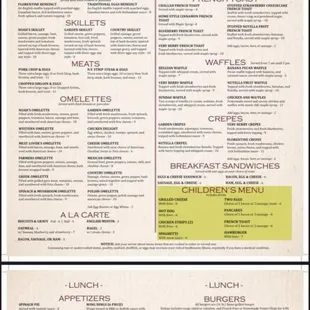 the menu for flaming grill