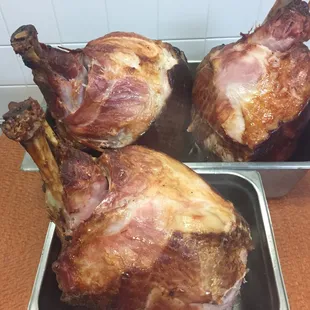 Old fashioned Dearborn ham for breakfast, they truly are the best.