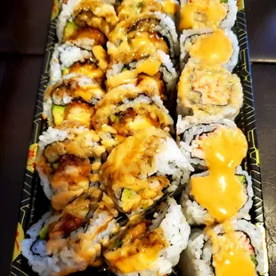 3 Roll Dinner Special - 2 Shrimp Tempura and Spicy California