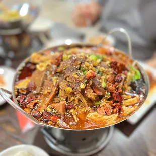 a plate of food on a table