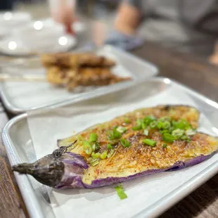 a plate of food on a table